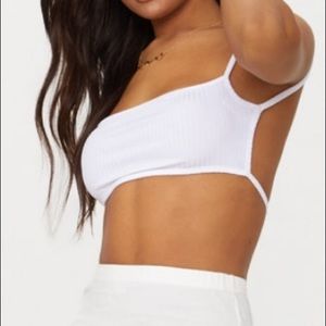 White rib back bralet